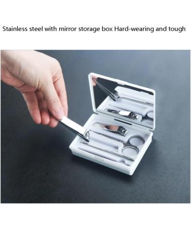 Nail Scissors Stainless Steel Nail Clippers Scissors Pedicure Tools Kit Portable Travel Grooming Kit for Men and Women Toenail Clippers (Color : White A) - Buy Online on GoSupps.com