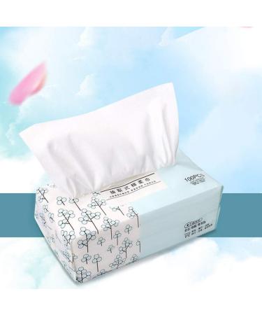 100pcs Disposable Cotton Tissue Face Towel Portable Cotton Pad for Makeup Remover Travel - Buy Online on GoSupps.com