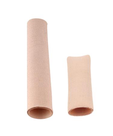 FRCOLOR 2pcs Toe Cover Toe Anti- Wear Protector Safety Toe Shoe Covers Plastic Toe Cap Toe Cover Toe Covers Finger Protective Sleeve Dressing Elasticity Khaki Sebs Toe Sleeve
