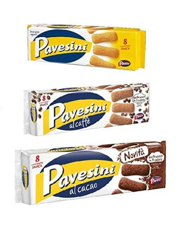 Pavesi TEST PACKAGE Pavesi Pavesini Cookies Cocoa/Coffee/Original 3 x 200 g