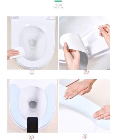 Washable Bathroom Toilet Seat Cover Pads | Reusable Cushion 4 Pack for Winter - Buy Online on GoSupps.com