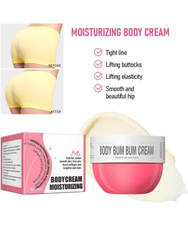 Bum Cream 80ml Fresh Fruity and Floral Scent Bum Butt Cream to Firm Smooth and Tighten Skin Moisturizing Body Cream - Buy Online on GoSupps.com