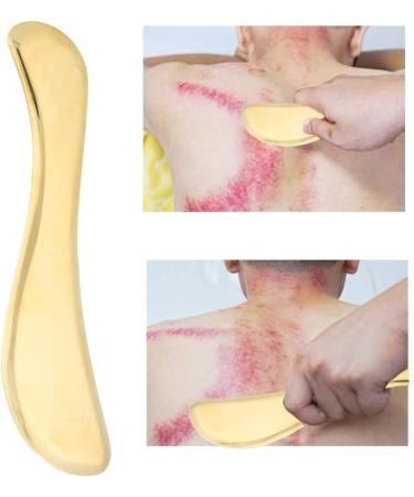Verdant Touch Shabbrett Brass Gua Sha Tool - 180mm Massage Device for Body & Neck Pain Relief - Buy Online on GoSupps.com