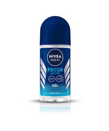 NIVEA FRESH ACTIVE ROLL-ON FREE ALCOHOL ANTIPERSPIRANT DEODORANT 48 HOURS PROTECTION 1.7 OZ (Pack of 6) 3 1.69 Fl Oz (Pack of 6) Fresh