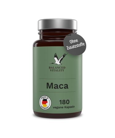 Maca - 1500 mg maca per daily dose - 180 vegan capsules for 2 months - without additives - laboratory testing - Made in Germany - Balanced Vitality - Buy Online on GoSupps.com