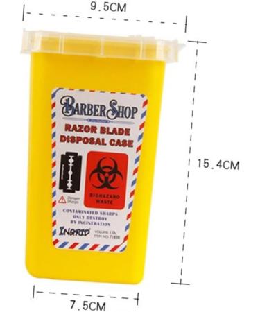 FRCOLOR Mini Waste Bucket - 2 Pack Razor Blade Disposal Container for Hairdressers Travel and Needle Filling - Compact & Safe Waste Management - Buy Online on GoSupps.com