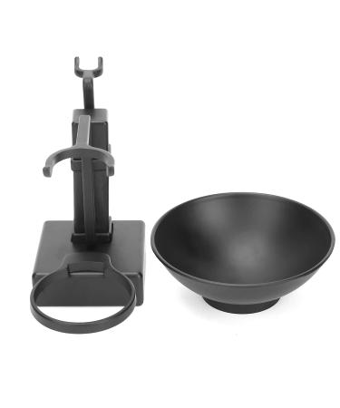 Premium Stainless Steel Shaving Brush Holder & Black Soap Dish Set for Men - Perfect Gift for Grooming - Buy Online on GoSupps.com