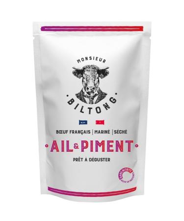 Biltong Garlic and Chili (sweet) tenderly dried FRENCH beef (150, Grams)