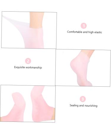 minkissy 2 Pairs Sock Skin Half Moon Pillow Black Rejuvenate Dry Cracked Gel Feet Lotion Knee Scooter Pad Silicone Gel Foot Moisturizing Heel Sleeves Booties Crusty Sebs Women's Spa Pink - Buy Online on GoSupps.com
