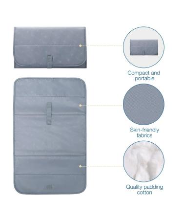 Lekebaby Portable Changing Mat - Gray On-the-Go Changing Clutch for Easy Travel - Best Baby Changing Solution - Buy Online on GoSupps.com