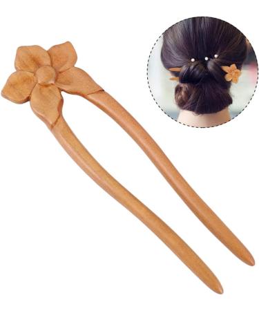 LALAFINA Wooden Hairpin Wedding Hair Clip Hair Styling Clip Decor Flower Hair Chopstick Women Wooden Hair Chopsticks Chinese Wood Hair Pin Flower Headpiece Vintage Hair Claw Bride - Buy Online on GoSupps.com