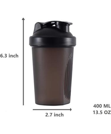KANGSIT Protein Shaker Bottle 400ml Black | Stainless Steel Mixing Ball | Leakproof Flip Lid | BPA & DEHP-Free - Buy Online on GoSupps.com