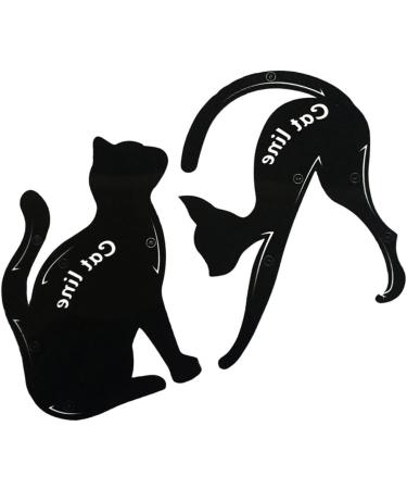 BIUDECO 2pcs cat eye stencil auxiliary tool template eyeshadow stencil stencil eyeliner eyeliner - Buy Online on GoSupps.com