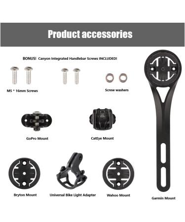 2022 Aero Handlebar Cycling Computer Mount for Garmin, Wahoo, CatEye, Bryton - GoPro and Bike Light Compatible - Buy Online on GoSupps.com