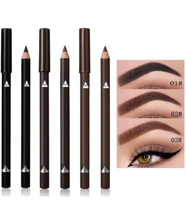 Mciluyaiio Systemous 24 Hour Water Resistant Eyeliner Double Pointed Kajal Pen 2in1 Eyeliner and Eyebrow Pen NonFade NonFade Even and Easy to Color Dark Brown - Buy Online on GoSupps.com