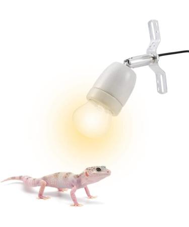 EECOO heat lamp lamp frame E27 lamp frame ceramic frame 300W rotating porcelain recording heat lamp with switch and power cable for aquarium reptile pear not included