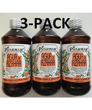 Agua De Azahar 8 Oz. Orange Flower-Blossom Water 3-Pack by Pharmark