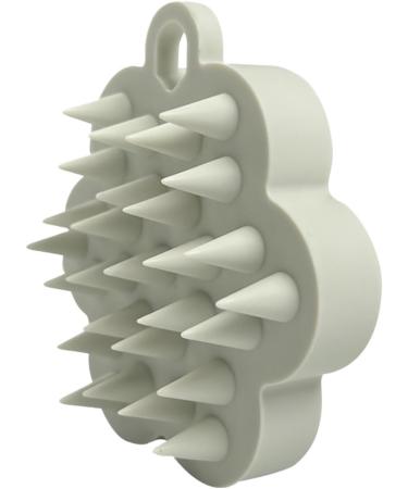 Silicone Shampoo Brush - Portable Scalp Massager & Shower Hair Scrubber for Men - Flexible Bristles for Wet & Dry Hair - Light Gray - Buy Online on GoSupps.com