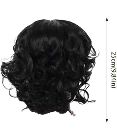 Hair Extensions Ponytail European And American Women's Popular Fashion Large Scalp Women's Short Curly Hair Fiber Headwear Long Curly Wigs for Women Black One Size - Buy Online on GoSupps.com