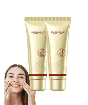 2PC Anti Wrinkle Cream for Women and Men, Collagen Face Cream, Gold Collagen Cream, Anti Wrinkle Moisturizing Face Cream, Deep Hydrating Firming Face Cream