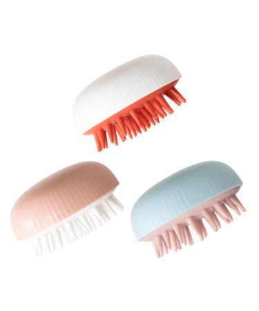 Magiclulu 9 Stk Shampoo brush travel bum hairbrush made of silicone body peeling made of silicone cleaning shampoo hair washer made of silicone massage curb sweating scalp silica gel