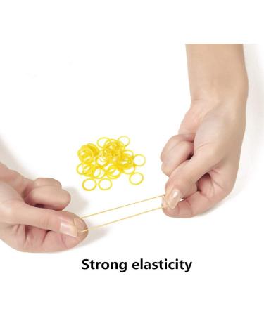 1500 Pcs Pet Silicone Rubber Hair Ties - Light Yellow | Dog Grooming Top Knots & Hair Bows for Cats, Dogs, Little Girls - Buy Online on GoSupps.com