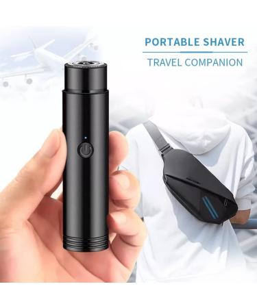 Mini Electric Shaver Men Portable Shaver USB Rechargeable Razor Wet & Dry Use Rotary Electric Shaver for Travel Black - Buy Online on GoSupps.com