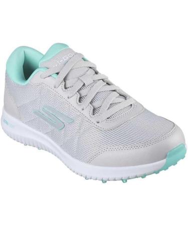 Skechers Women's Max Fairway 4 Spikeless Golf Shoe - Grey/Turquoise 40 EU | International Shipping Available - Buy Online on GoSupps.com