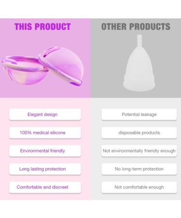 Hiullen Menstrual Disc Set - Reusable Silicone Menstruation Cups | 2 Sizes S+L | Eco-Friendly Alternative to Tampons for Active Women - Buy Online on GoSupps.com