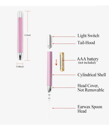 Buy Ear Wax Removal Tool with LED Light - Updated Safe Ear Cleaning Kit Non-Slip Design BPA Free - Two Pink - Buy Online on GoSupps.com