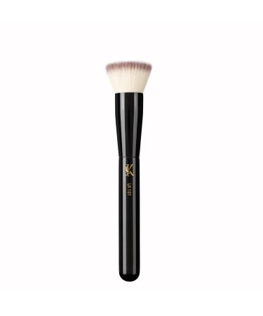 Foundation brush flat top kabuki Synthetic Hair Vegan Black Copper Redefine your Beauty with Precision Flawless Application Makeup Artist Essential (LK 101 - Foundation Brush)