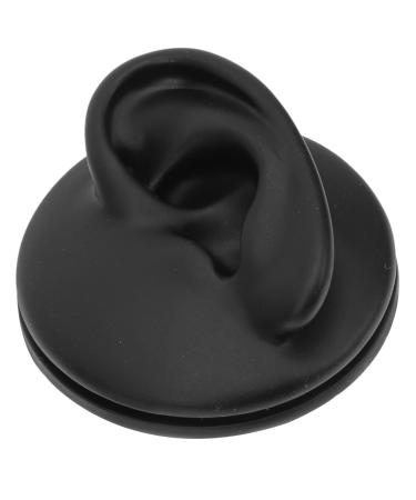 Beaupretty presentation stand for ear models Medical ear model human ear model ear presentation model jewelen earrings earring holder accessories silicone in food quality black 6.5x6.5cm