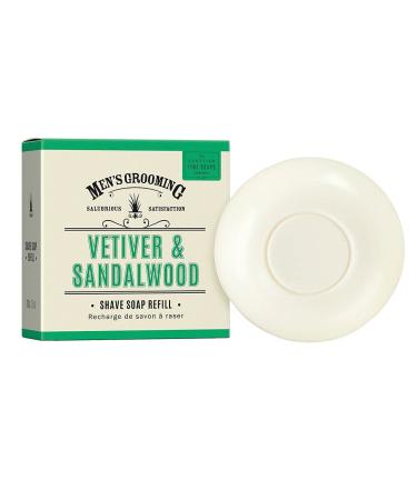 Scottish Fine Soaps Men's Grooming Vetiver & Sandalwood Shave Soap Refill 100g - Buy Online on GoSupps.com