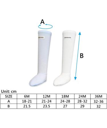 Zinc-Infused Long Tube Socks for Babies with Eczema | Edenswear Wet Wrap Therapy - 6 Months (White) - Buy Online on GoSupps.com