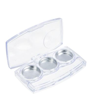 Lurrose travel container empty eyes shadow lipstick: 6 pieces plastic-up-up-sample pallet 3- grid cosmetic pallet box for spotlight concealer-