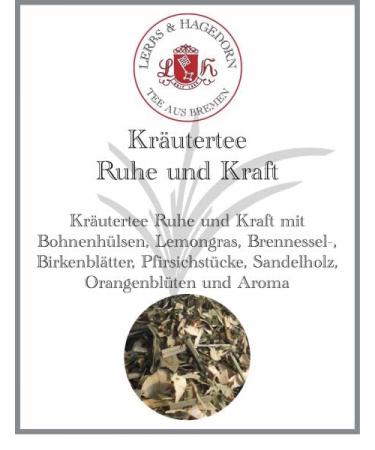 Lerbs & Hagedorn Lerbs & Hagedorn Herbal Tea Calm and Strength | 250 g (about 21 liters) bean husks lemongrass nettle birch leaves peach pieces