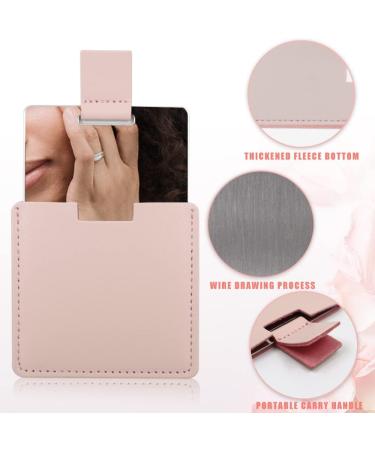 Unbreakable Stainless Steel Pocket Mirror - Durable Handheld Makeup Mirror with PU Leather Shell for Travel | Perfect Gift for Men & Women - Buy Online on GoSupps.com