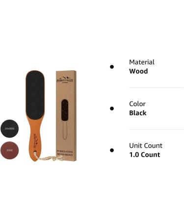 Pumice Stone Foot File - Wooden Handle Pedicure Scrubber for Callus & Dead Skin Removal - Shower Exfoliator for Feet, Hands & Body - Buy Online on GoSupps.com
