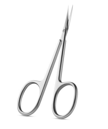 Feryes precisely curved nail shaver-extra-fine manicure harvests for women small nail scissors made of stainless steel for precise trimming-gray-silver