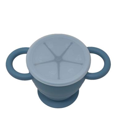 BraveJusticeKidsCo Collapsible Silicone Snack Cup | Blue Steel Snack Catcher for Toddler and Baby | Snack Attack II - Buy Online on GoSupps.com