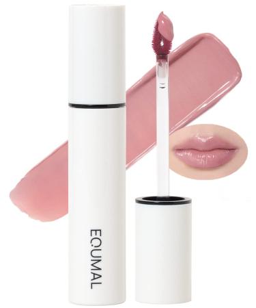 EQUMAL Non-Section Glowy Tint   112 TENDER BREEZE   Glass Lasting Transparent & Flexible Lip Makeup - Moisturizing Lip Stain for Glossy Finish   Buildable Lipstick for Fuller Looking Lip  0.18 fl.oz.