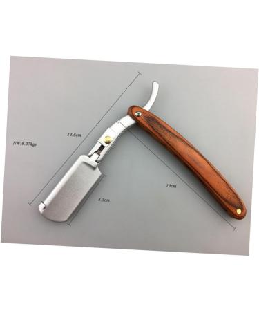Angoily Manual Razor for Men - Portable Straight Blade Shaving Apparatus | Safe Old-Fashioned Metal & Wooden Design | International Shipping Available - Buy Online on GoSupps.com