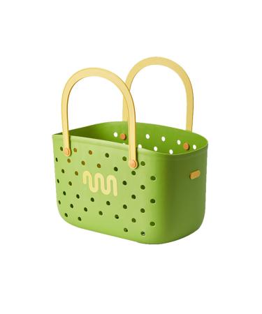 Portable Shower Basket Plastic Basket with Handle Large Capacity Shower Box Portable Shower Basket Plastic Shower Box(Green)