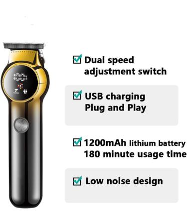 Professional Hair Clipper & Trimmer for Men | Rechargeable Cordless Hair Clippers | Adjustable Hair Trimmer (Black - Buy Online on GoSupps.com