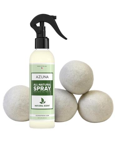 Azuna LaundryFresh Dryer Ball Kit | Organic Wool Dryer Balls for Laundry All Natural Fabric Softener Dryer Sheet Alternative | Reusable & Long Lasting | Reduce Wrinkles