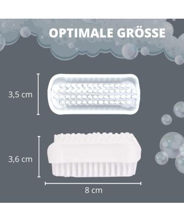 Parsa Beauty Double-Sided Hand & Nail Brush Set - 10 White Brushes for Bathroom Toilet Sink & Workshop Cleaning - Buy Online on GoSupps.com