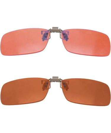Braddell Optics Clip-on Blue Light Reading Glasses - FL-41 Rose & FL-60 Brown for Migraine Relief & Light Sensitivity - International Shipping Available - Buy Online on GoSupps.com