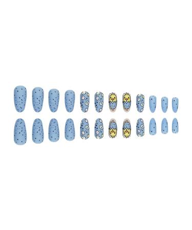 Diduikalor Easter Almond Egg Fake Nails - 24Pcs Easter Style 09 | Artificial Glue-On Nail Set for Women - Buy Online on GoSupps.com