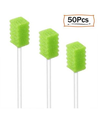 50 Pack Disposable Oral Swabs - Sterile Dental Sponge Swabsticks for Mouth & Gum Cleaning - Buy Online on GoSupps.com