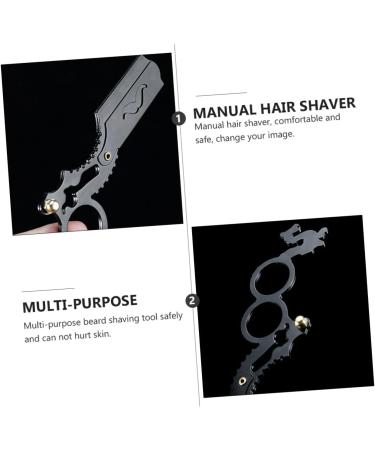 Doitool Manual Hair Razor Holder - Rustproof Steel Shaver with Double Ring Flaps for Men | Travel-Friendly Bart Shaver & Hairdresser Razor - Buy Online on GoSupps.com